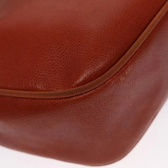 Salvatore Ferragamo Shoulder Bag Leather Brown Gold Auth 102665 - Picture 5 of 16